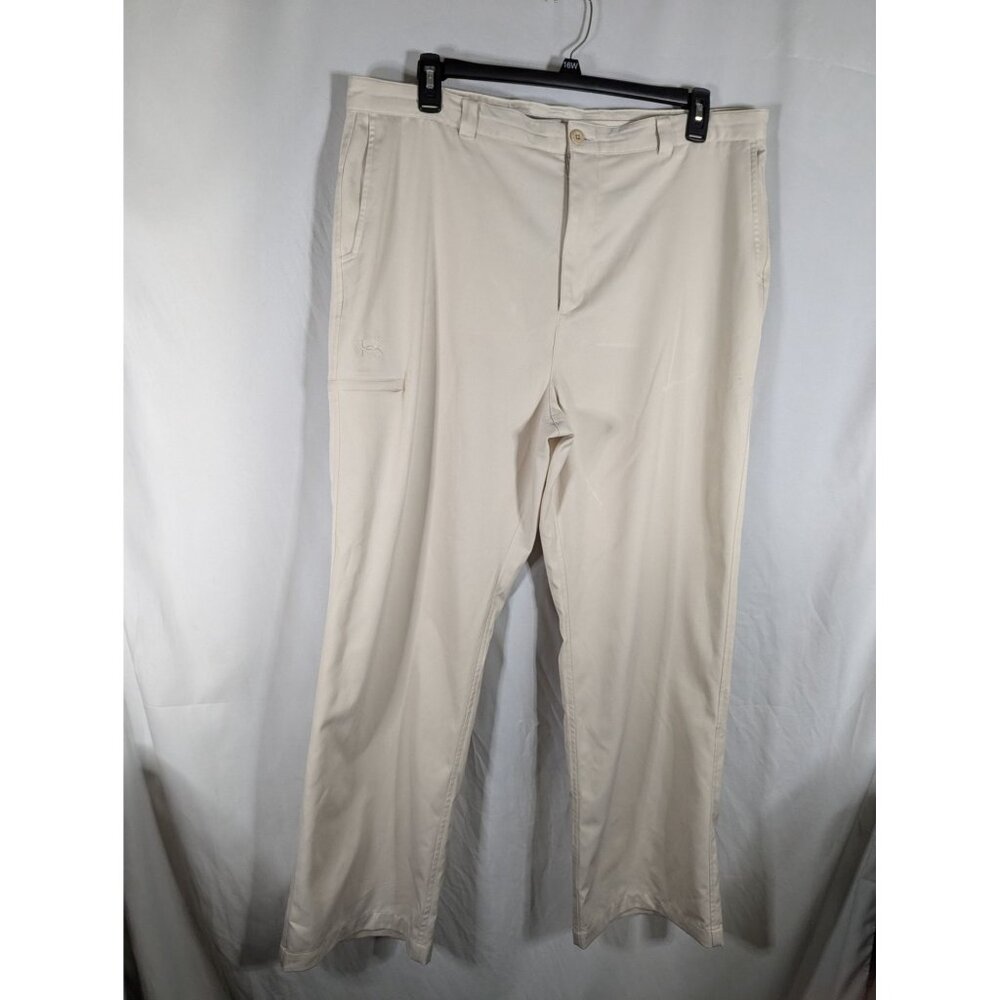 Under Armour Mens Performance Khaki Dress Pants 40R Relaxed Fit Moisture-Wicking